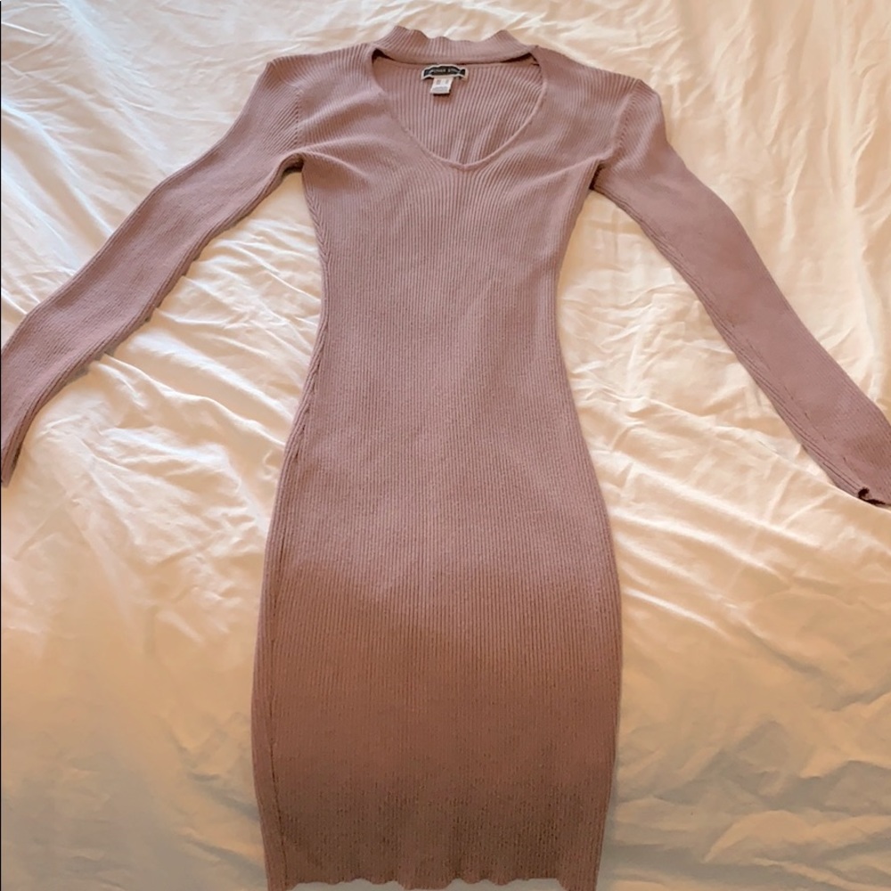 Beautiful blush long sleeved dress